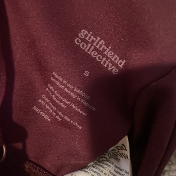 Girlfriend Collective - Plum Topanga Halter Bra small - Picture 5 of 5